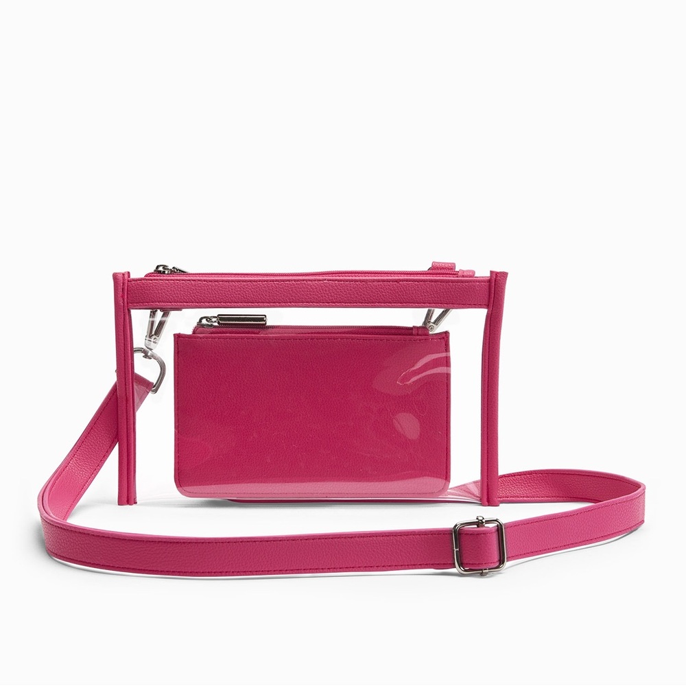 Thirty-One Clear Crossbody Bag - Pink